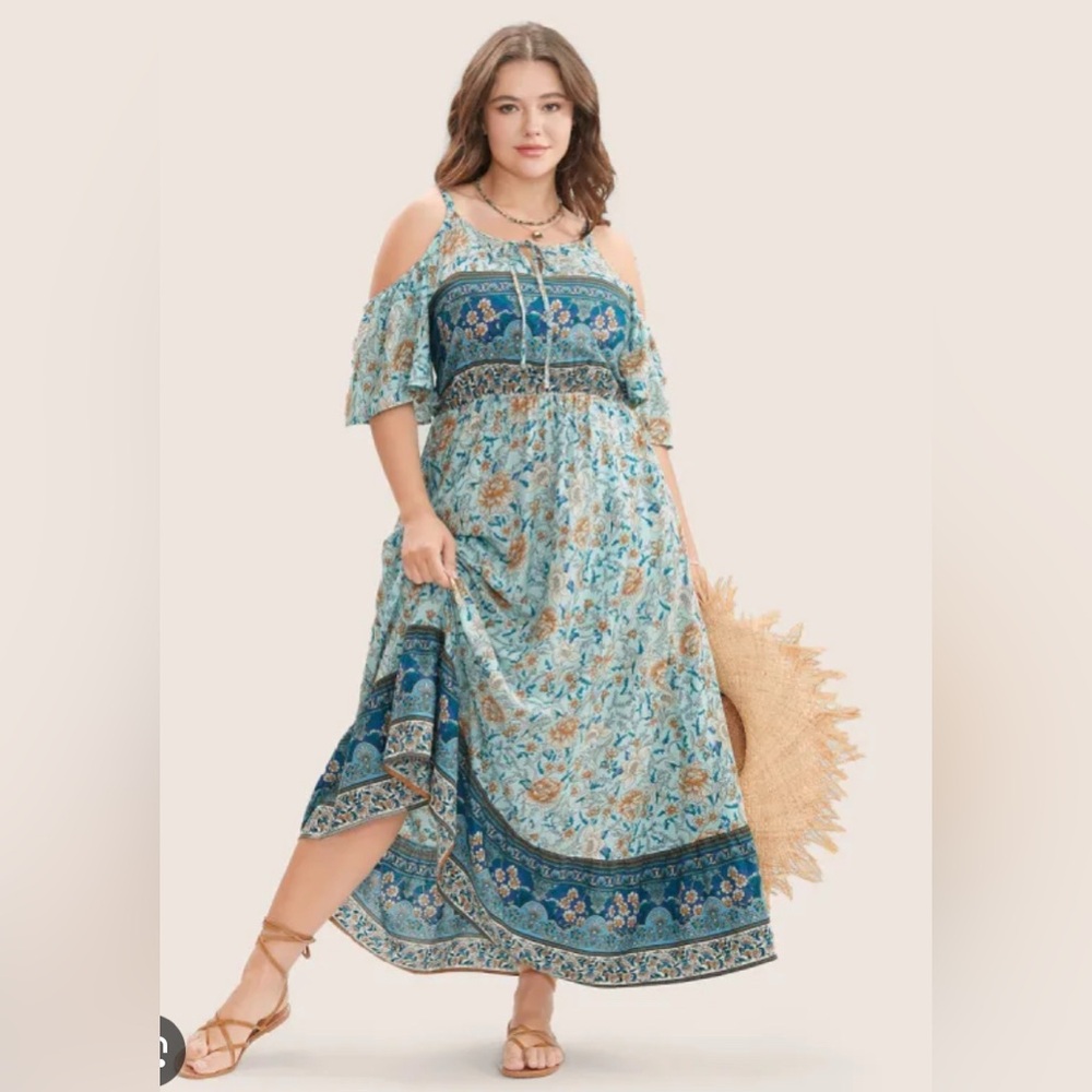 BloomChic Boho Floral Maxi Dress – Size 18-20